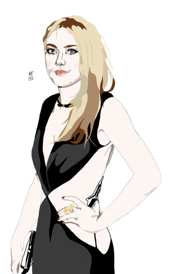 dakota fanning Copydraw by jlb 