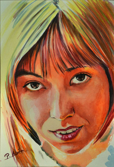 Sara Watercolour Paper Portrait