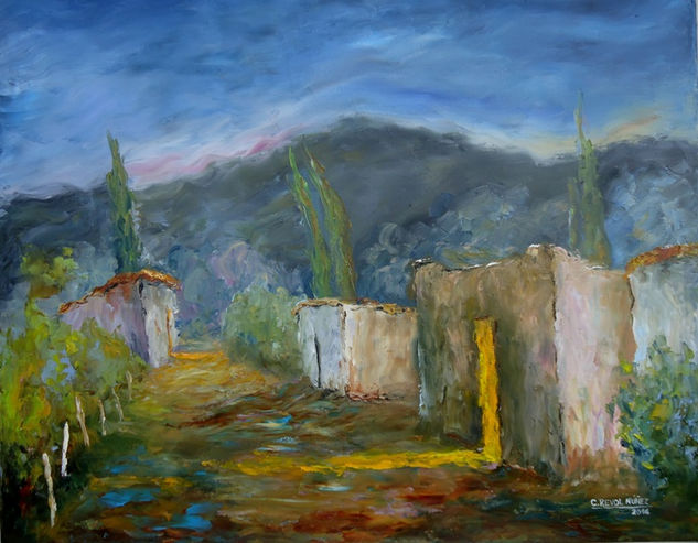 AMANECE Y COMIENZA LA VIDA - Santa Victoria, Salta Oil Canvas Landscaping