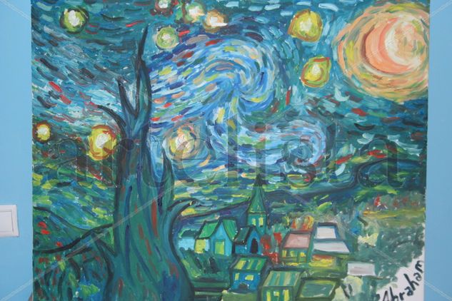 noche estrellada de van gogh Oil Canvas Landscaping