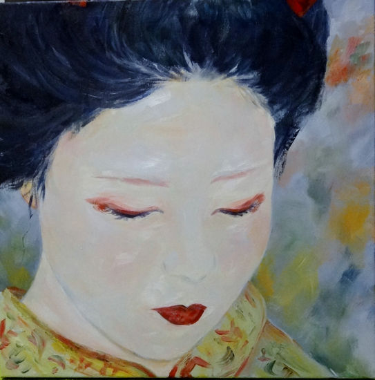 Geisha III Óleo Lienzo Retrato