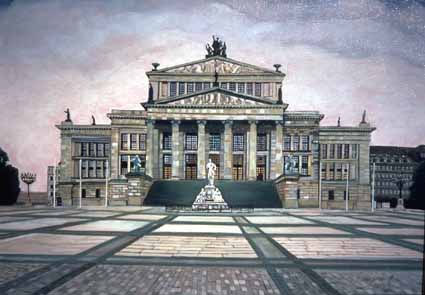 Schauspielhaus am Gendarmenmarkt (Theater at the  Market of Gendarmes) Oil Canvas Landscaping