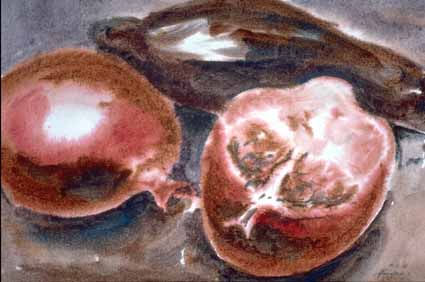 Pomegranates Watercolour Paper Still Life Paintings