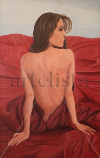 Desnudo en Rojo Oil Canvas Nude Paintings