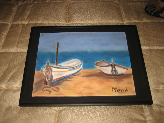 BARCAS Pastel Card Marine Painting