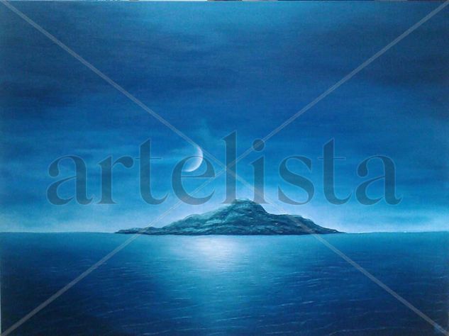 Islote Acrylic Canvas Marine Painting