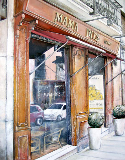 Mama Ines-Café Oil Canvas Landscaping