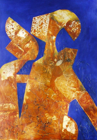 VU 131 Kings Couple Mixed media Paper Figure Painting