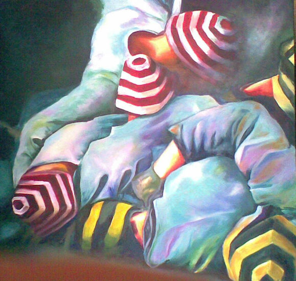 mêlée de rugby Oil Canvas Sports