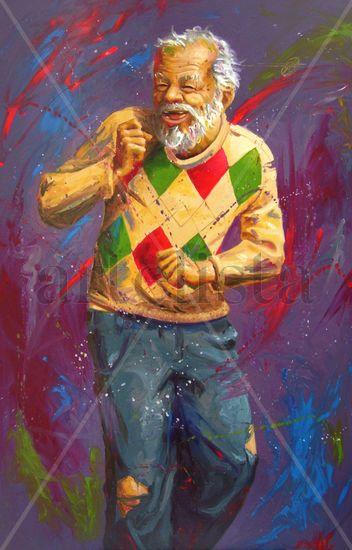 Un baile feliz Oil Panel Figure Painting