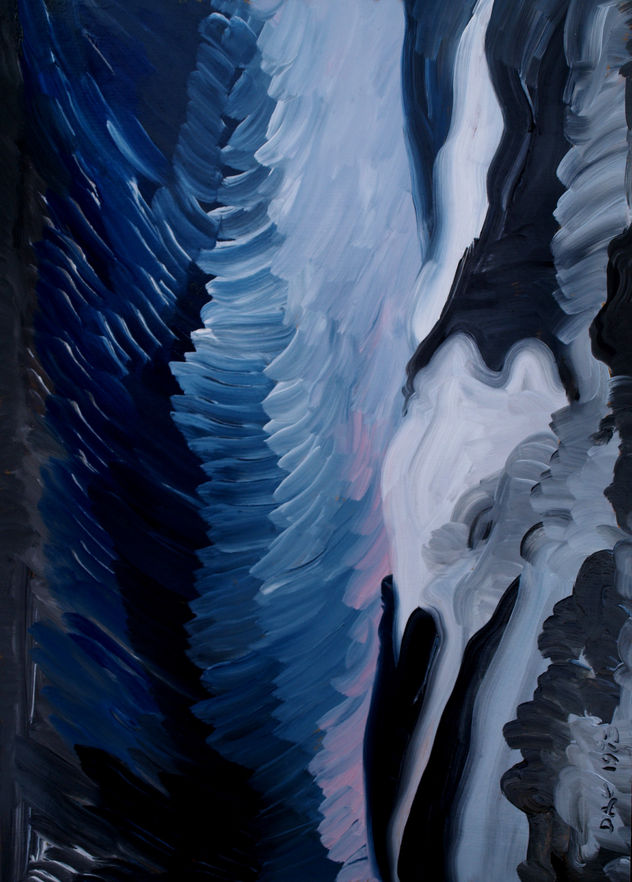 Winter landscape (Series - Seascapes. North Sea). Wood, oil, 33-46, 1973.