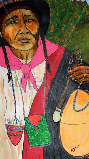 Coplera Quechua Acrylic Textile Portrait