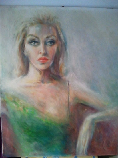 RETRATO A DOÑA GALA Oil Panel Portrait