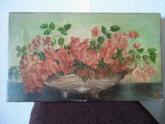 BUQUET FLORAL Oil Panel Floral Painting