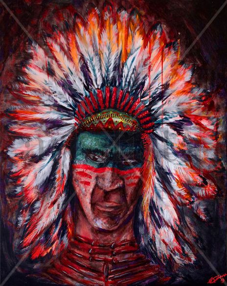 Retrato indio salvaje