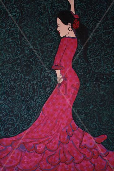 Elena Baila Acrylic Textile Figure Painting