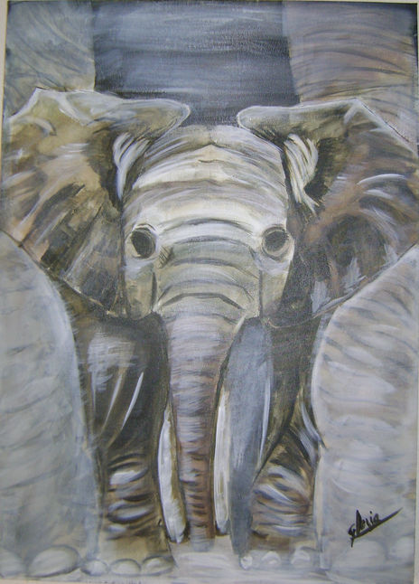 Elefante con su madre