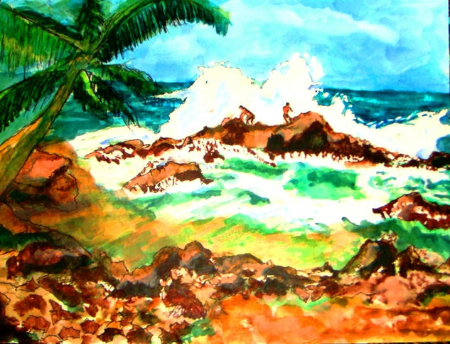 Unsettled coast Watercolour Paper Landscaping