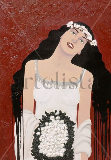 La Septima Novia Acrylic Canvas Figure Painting