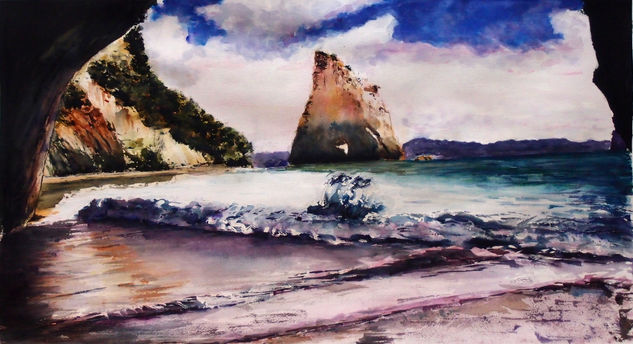 Nueva Zelanda Watercolour Paper Marine Painting