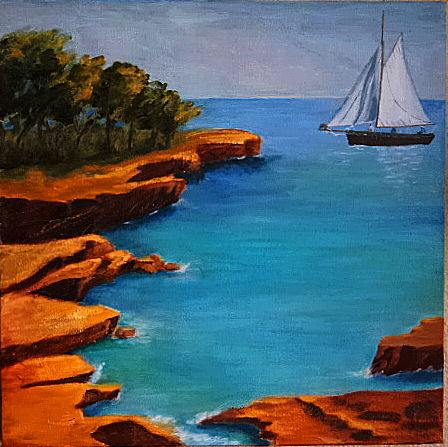 MARINA Acrylic Canvas Marine Painting