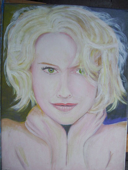 NAOMI WATS Oil Canvas Portrait