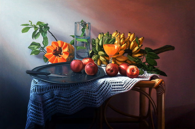 Bodegon con manzanas Oil Canvas Still Life Paintings