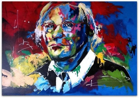 ANDY WARHOL Acrylic Canvas Portrait