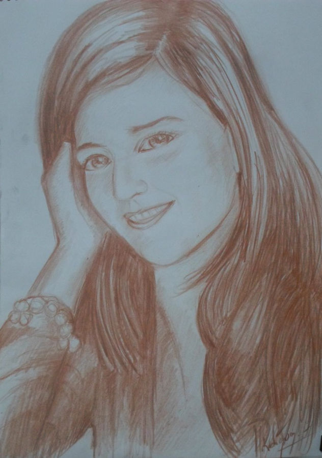 retrato de ella, año 2012, constitución,  chile.