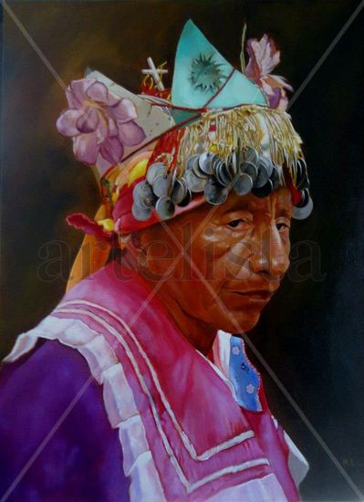 Viejo Rey Oil Canvas Portrait