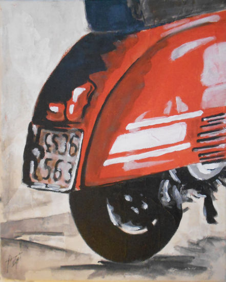 Vespa Acrylic Canvas Sports