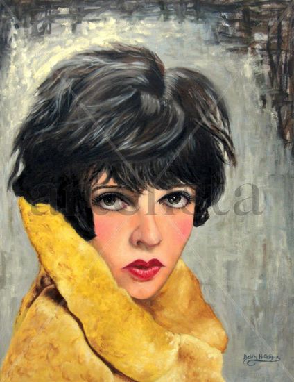 Anita Loos Oil Canvas Portrait