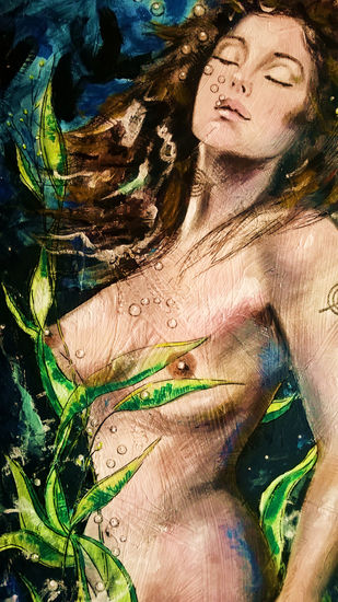 Detalle, Atlantis 31 Acrylic Canvas Nude Paintings