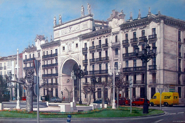 Banco Santander Oil Canvas Landscaping