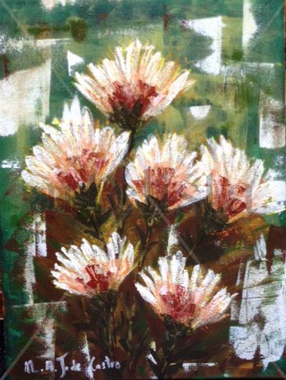 Flores 2 Acrylic Canvas Floral Painting