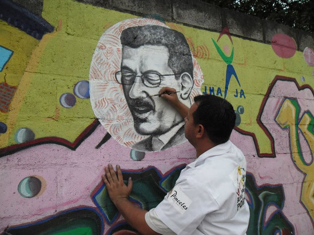 ARMANDO GARCIA, escritor hondureño, MURALES DE HONDURAS, MURALISTAS HONDUREÑOS DE CENTROAMERICA , ARTE HONDURAS, EL NEGRO MANDO, 