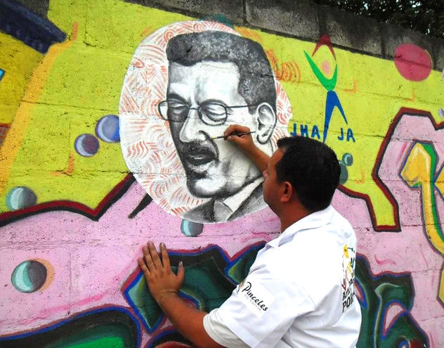 ARMANDO GARCIA, escritor hondureño, MURALES DE HONDURAS, MURALISTAS HONDUREÑOS DE CENTROAMERICA , ARTE HONDURAS, EL NEGRO MANDO,