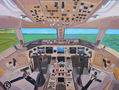 Airplane Boeing777 Cockpit