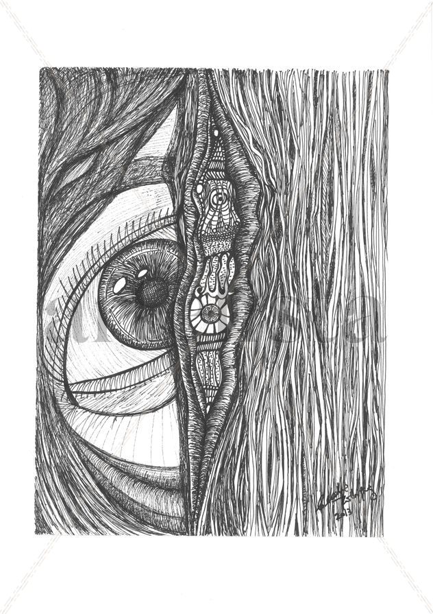 Dibujo Zentangle Mirada