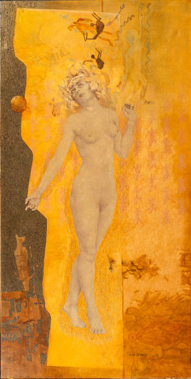 Fig. desnuda de pie Oil Canvas Nude Paintings