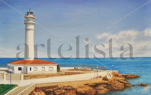 Faro de Torrox Oil Canvas Landscaping