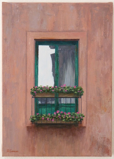 ventana de Roma Acrylic Canvas Others