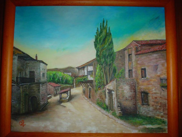 Santillana del Mar Oil Canvas Landscaping