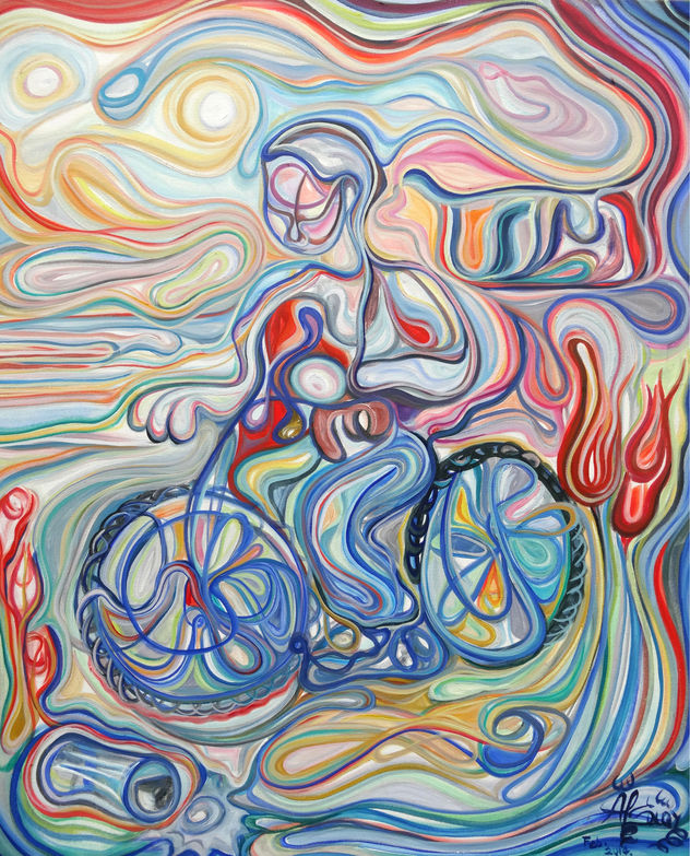 Autorretrato en bicicleta