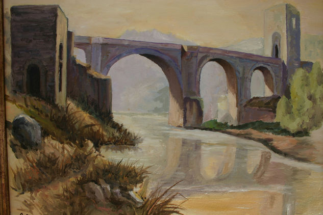 PUENTE DE ALCANTARA DE TOLEDO 2 Oil Canvas Landscaping