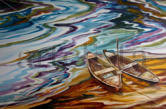 SIN TITULO Oil Canvas Marine Painting