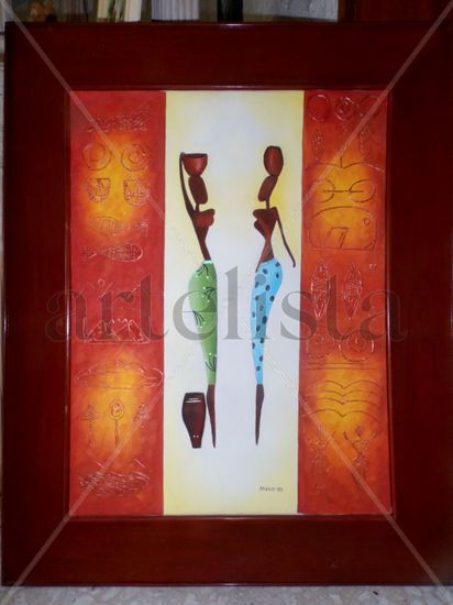 africanas Oil Canvas Figure Painting