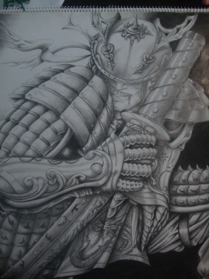 samurai en defensa Pencil