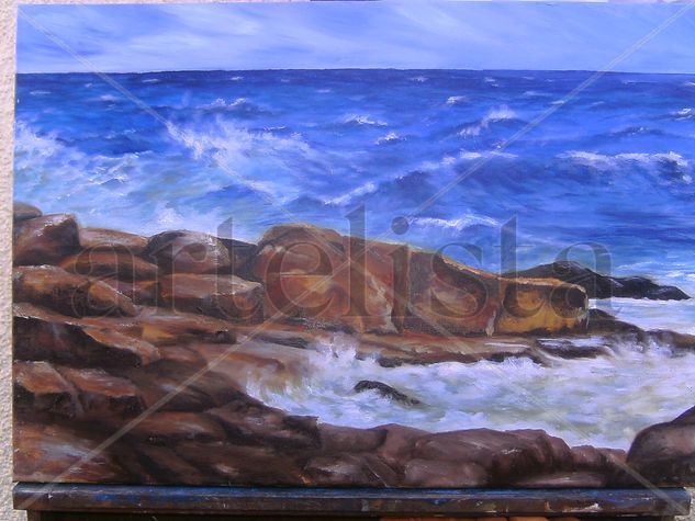 Playa de punta del diablo Oil Canvas Marine Painting