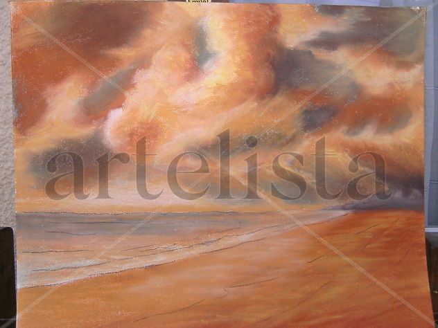 tormenta en la playa